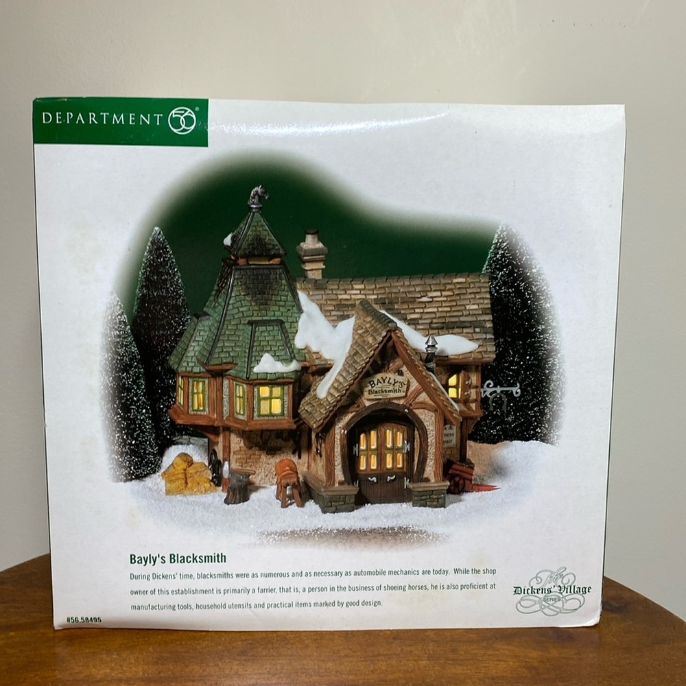 Department 56 Dickens’ Village Bayly’s Blacksmith NIB Christmas Village